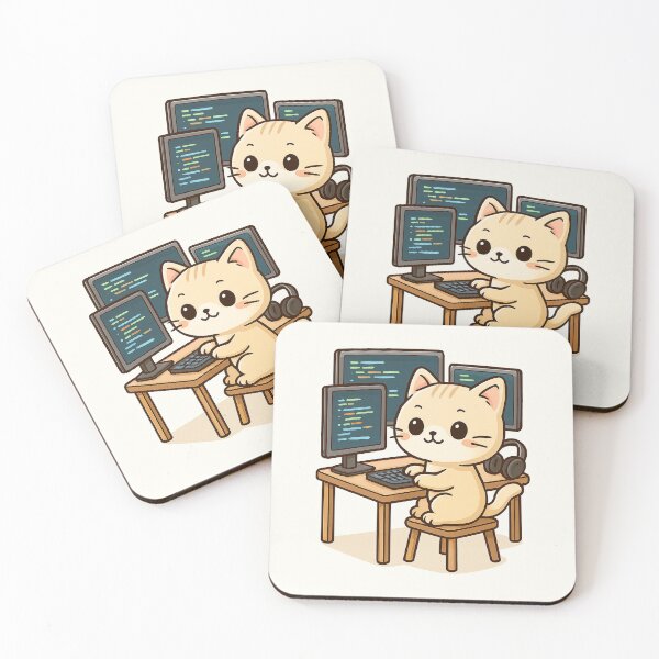 Item preview, Cute Programmer Cat designed and sold by HoopeStylee.