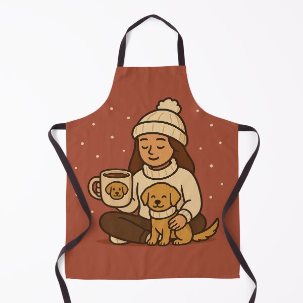 Item preview, Cozy Hot Cocoa Dogmom – Winter Snuggle Scene with Puppy designed and sold by dogmomtees.
