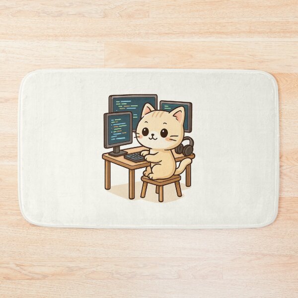 Item preview, Cute Programmer Cat designed and sold by HoopeStylee.