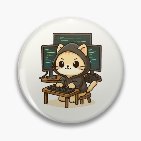 Item preview, Adorable Hacker Cat designed and sold by HoopeStylee.