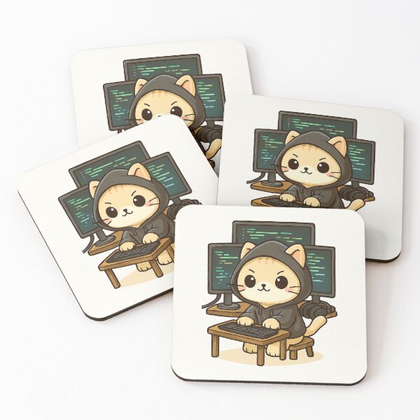 Item preview, Adorable Hacker Cat designed and sold by HoopeStylee.