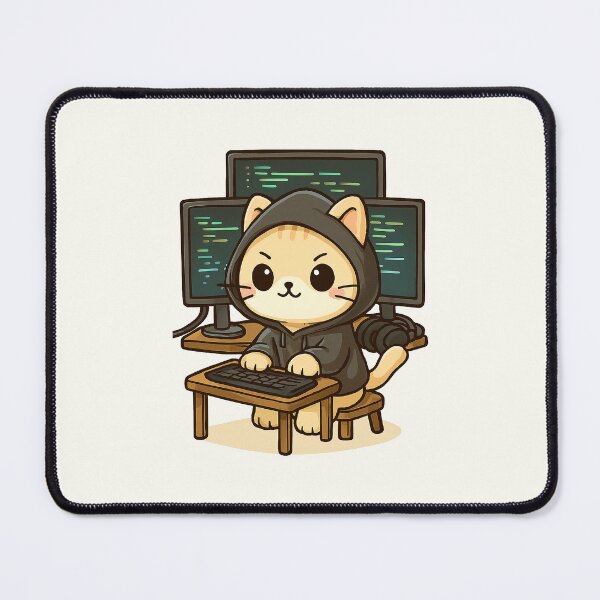 Item preview, Adorable Hacker Cat designed and sold by HoopeStylee.
