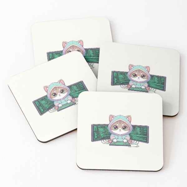 Item preview, Cute Adorable Hacker Cat designed and sold by HoopeStylee.