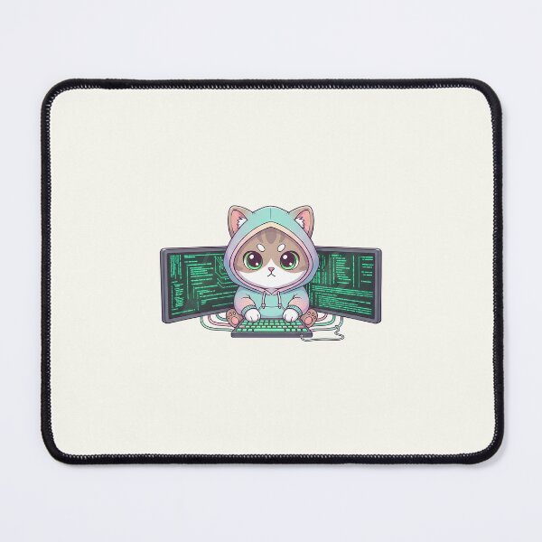 Item preview, Cute Adorable Hacker Cat designed and sold by HoopeStylee.