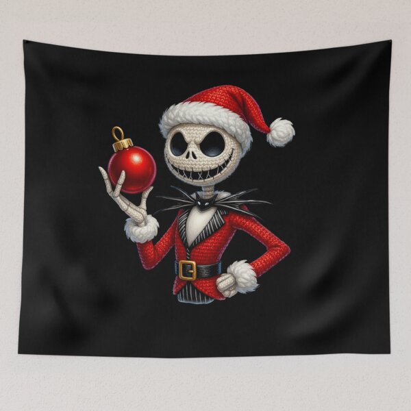 Item preview, Crochet Jack Skellington Santa: Pumpkin King with Christmas Ornament designed and sold by Polarisofficial.