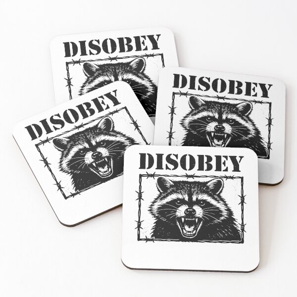 Item preview, Disobey Raccoon – Anarchy Trash Panda Rebel - Do Not Comply designed and sold by gunaone-design.