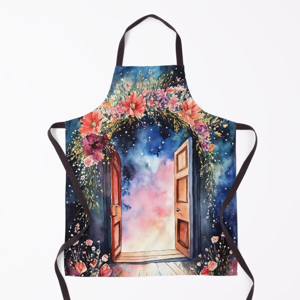 Item preview, Cosmic Portal of Flowers – Dreamy Watercolor Illustration designed and sold by soulfulpalette.