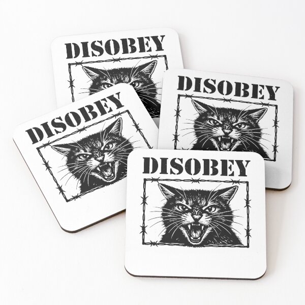 Item preview, Disobey Cat – Anarchy Cat - Funny Rebellion Quotes - Do Not Comply designed and sold by gunaone-design.