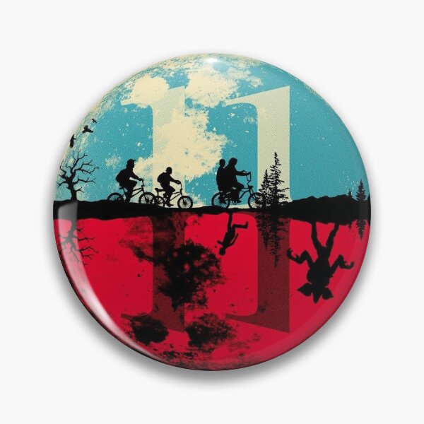 Item preview, Upside World – Forest Silhouette Art Stranger Things Sticker 11 designed and sold by lgbtcontext.