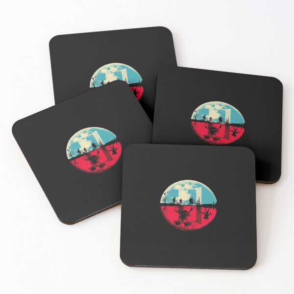 Item preview, Upside World – Forest Silhouette Art Stranger Things Sticker 11 designed and sold by lgbtcontext.