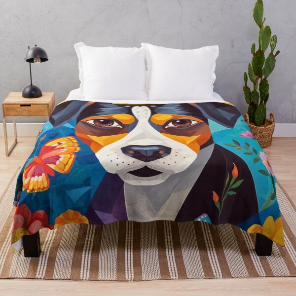 Item preview, Colorful Butterfly Dog Portrait designed and sold by Modern-Tropical.