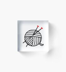 knit yarn - knitters gifts Acrylic Block