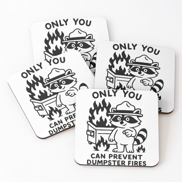 Item preview, Only You Can Prevent Dumpster Fires – Funny Trash Panda Raccoon designed and sold by gunaone-design.