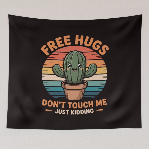Item preview, Free Hugs Just Kidding Don't Touch Me Cactus Gift designed and sold by lavethediso.