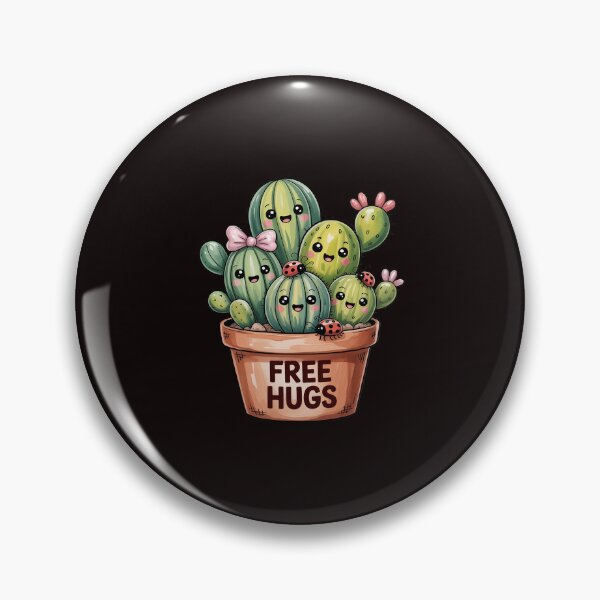 Item preview, Free Cactus hugs Cute cactus present Friendly designed and sold by lavethediso.