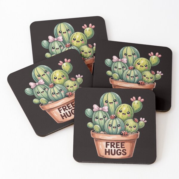Item preview, Free Cactus hugs Cute cactus present Friendly designed and sold by lavethediso.
