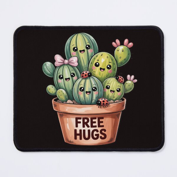 Item preview, Free Cactus hugs Cute cactus present Friendly designed and sold by lavethediso.