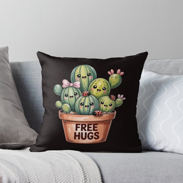 Item preview, Free Cactus hugs Cute cactus present Friendly designed and sold by lavethediso.