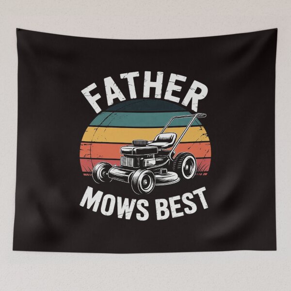 Item preview, Father mows best Fathers Day Dad Jokes Lawn Mowing designed and sold by lavethediso.