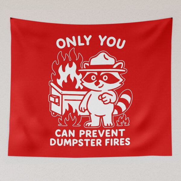 Item preview, Copy of Only You Can Prevent Dumpster Fires – Funny Raccoon designed and sold by gunaone-design.