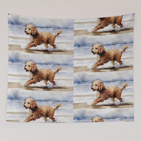Item preview, "Brushstroke Runner – Artistic Dog Lover Tee" designed and sold by ArtesioByZaber.