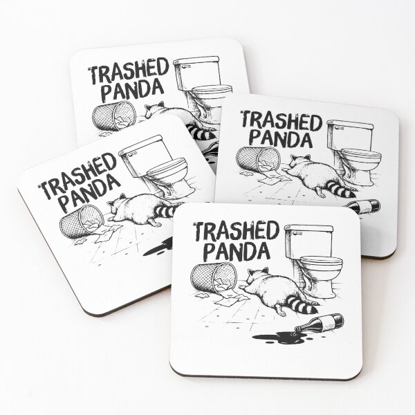 Item preview, Panda destrozado, divertido mapache borracho con resaca designed and sold by gunaone-design.