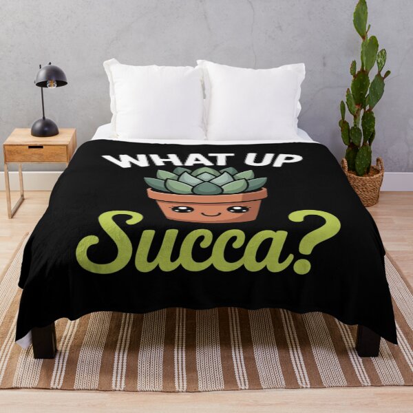 Item preview, Cute What Up Succa Punny Succulent Cactus Pun designed and sold by RustsyMin.