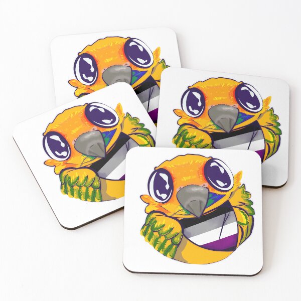 Item preview, Asexual Pride Parrot designed and sold by ChakraDragons.