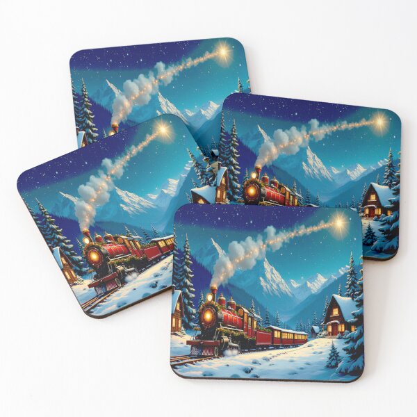 Item preview, Christmas Train in Snow – Festive Winter Railway Mug & Gift Design designed and sold by DigiArt8Design.