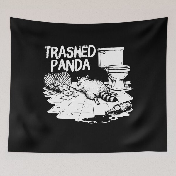 Item preview, Trashed Panda Funny Drunk Raccoon Meme designed and sold by gunaone-design.