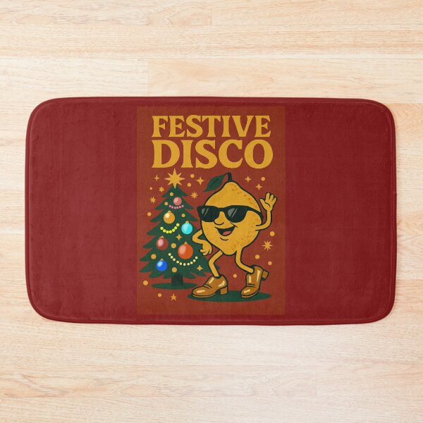 Item preview,  Festive Disco Lemon  Cyber Citrus Holiday Print by FELIA designed and sold by Felia001.