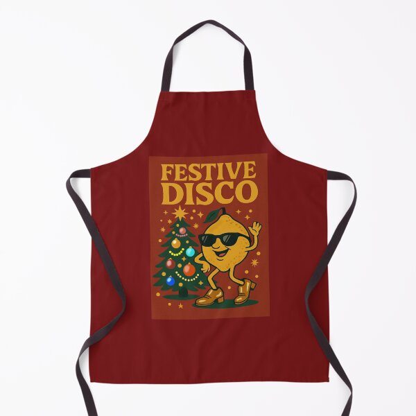 Item preview, Festive Disco Lemon Cyber Citrus Holiday Print by FELIA designed and sold by Felia001.