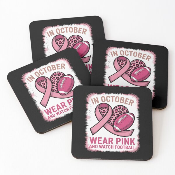 Item preview, In October We Wear Pink And Watch Football Breast Cancer designed and sold by RustsyMin.