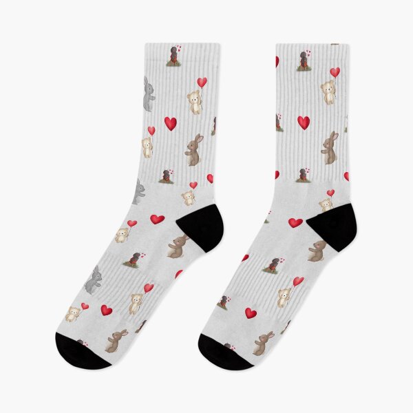 Item preview, Cute Animals with Hearts Kids Pattern designed and sold by LiudmylaMaika.