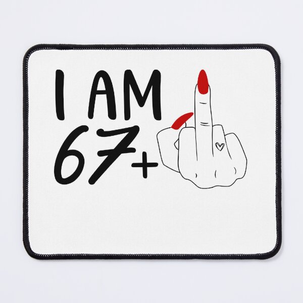 Item preview, I Am 67 Plus 1 Middle Finger Funny Math 67th Birthday designed and sold by gunaone-design.