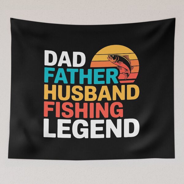 Item preview, DAD FATHER HUSBAND FISHING LEGEND Design designed and sold by BOUCHERIT amine.