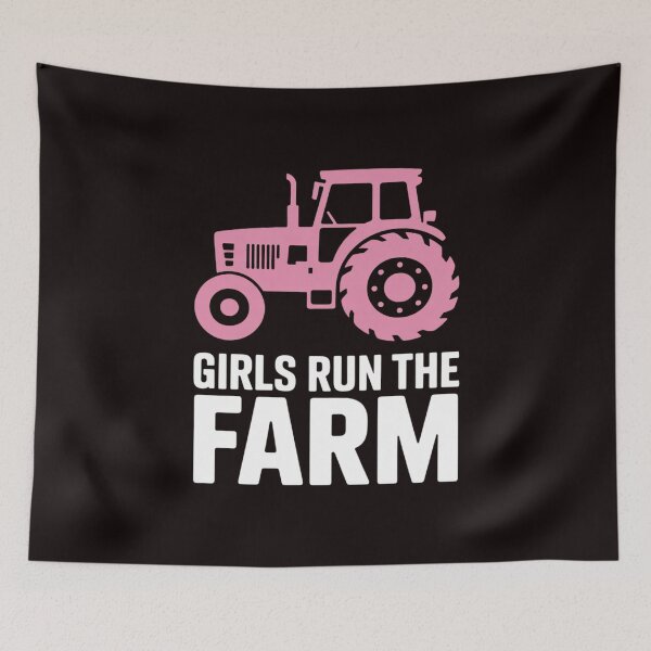 Item preview, Girls Run The Farm Pink Farm Tractor Girl Women designed and sold by RopboxRone.