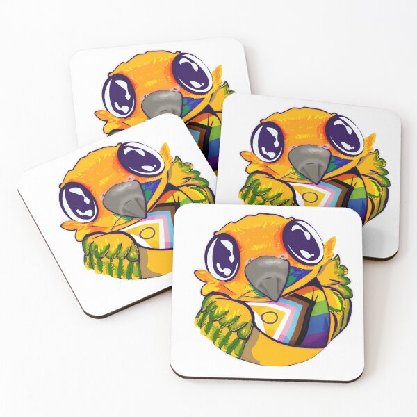 Item preview, Intersex Inclusive Pride Flag Parrot designed and sold by ChakraDragons.
