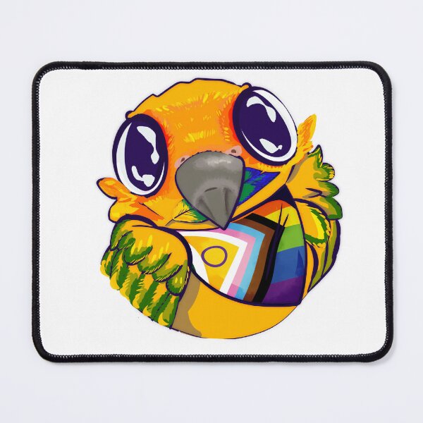 Item preview, Intersex Inclusive Pride Flag Parrot designed and sold by ChakraDragons.