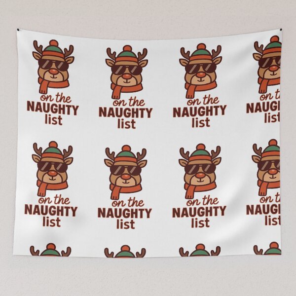 Item preview, Naughty List Reindeer  FELIA Holiday Print designed and sold by Felia001.