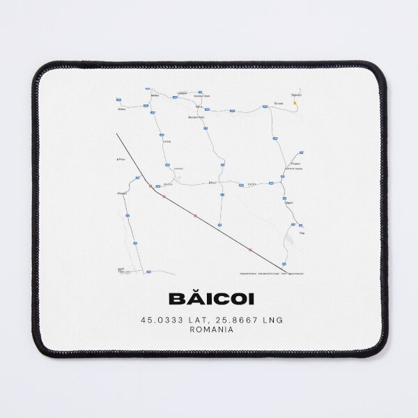Item preview, Băicoi Romania Minimalist City Map Design designed and sold by RM-Journey.