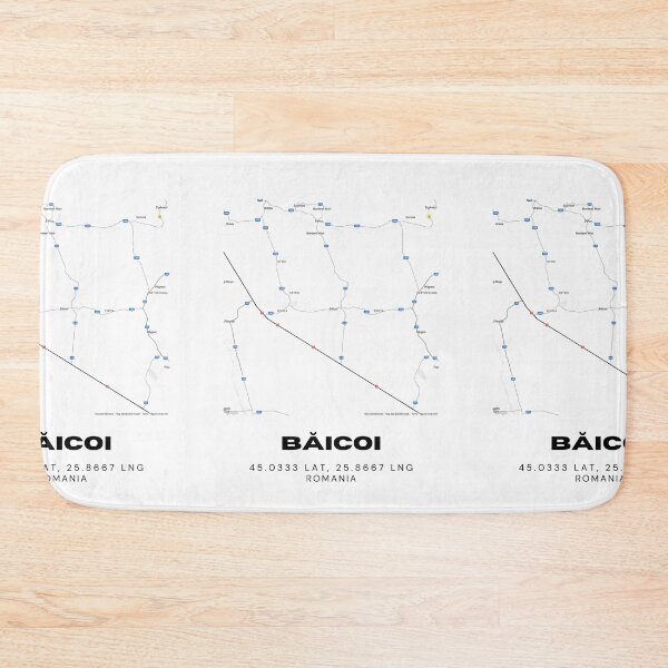 Item preview, Băicoi Romania Minimalist City Map Design designed and sold by RM-Journey.