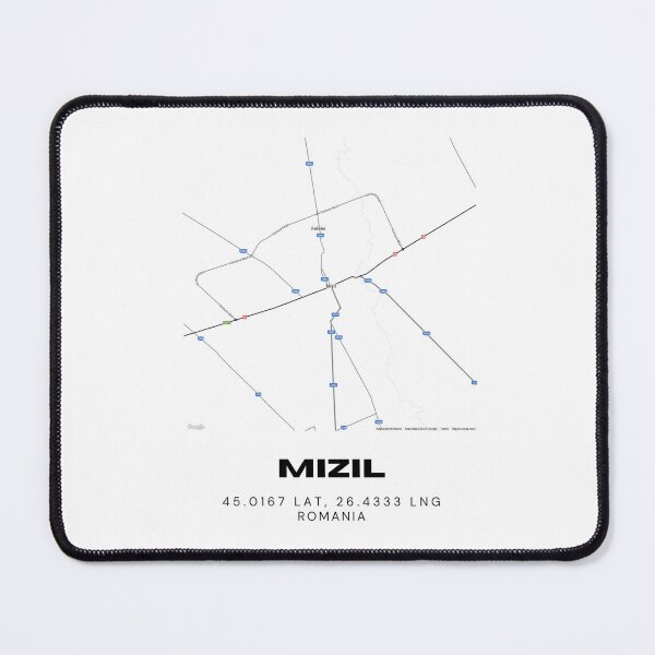 Item preview, Mizil Romania Modern Minimalist Map Design designed and sold by RM-Journey.