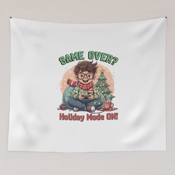 Item preview, Retro Gamer Boy – Cozy Christmas Gaming Art designed and sold by Dazzle-Sizzle.