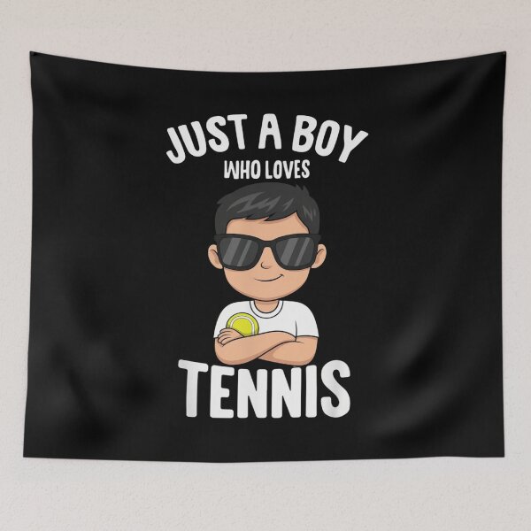 Item preview, Just A Boy Who Loves Tennis designed and sold by Gogetgiggles.