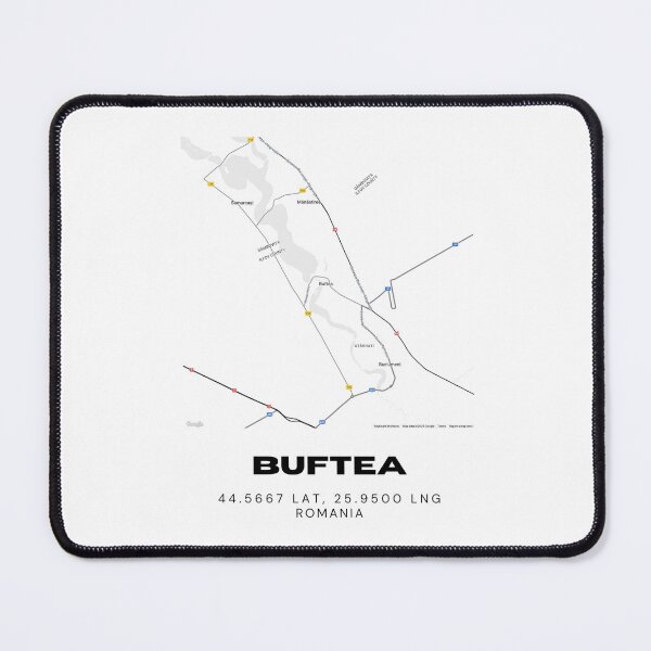 Item preview, Buftea Romania Minimalist City Map Art designed and sold by RM-Journey.