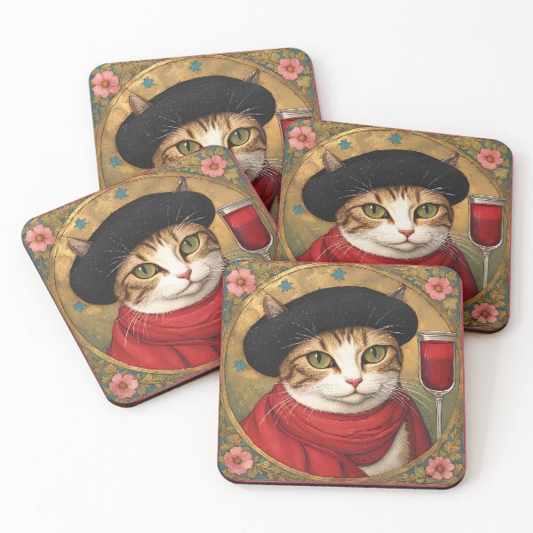Item preview, A medieval cat among fantastical roses. designed and sold by Natalia-Vlad.