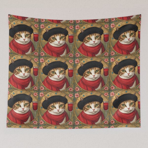 Item preview, A medieval cat among fantastical roses. designed and sold by Natalia-Vlad.