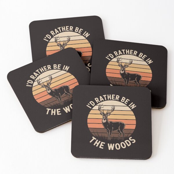 Item preview, Buck Hunters Apparel & Gift Co. - I'd Rather Be In the Woods Deer Hunting designed and sold by RopboxRone.