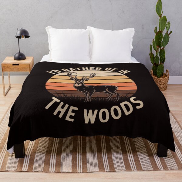 Item preview, Buck Hunters Apparel & Gift Co. - I'd Rather Be In the Woods Deer Hunting designed and sold by RopboxRone.